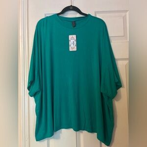 Green Short Sleeve Women's Top